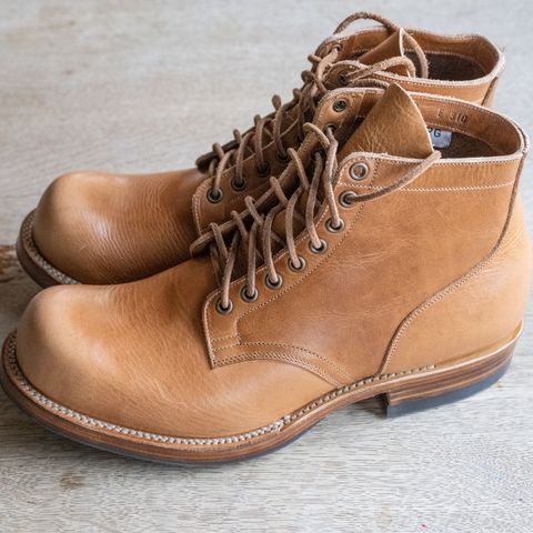 Viberg Service Boot in Horween Raw Natural Wolly Chromexcel