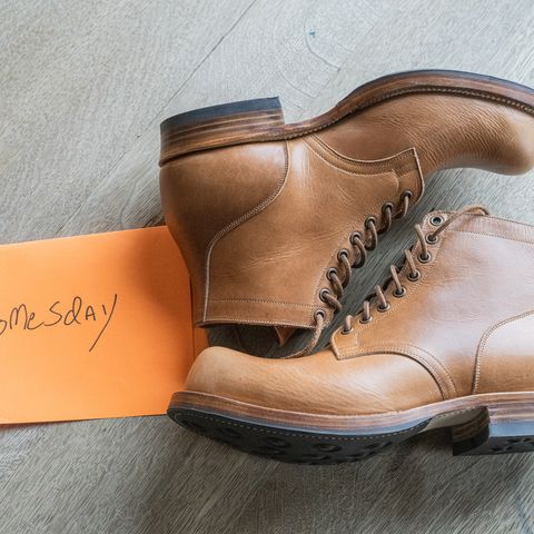 Viberg Service Boot in Horween Raw Natural Wolly Chromexcel