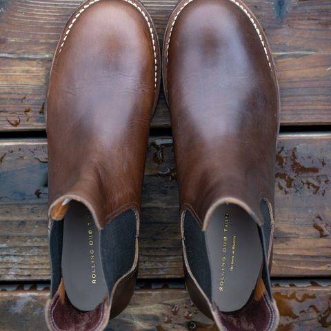 View photo of Rolling Dub Trio Stan in Horween Brown Chromexcel