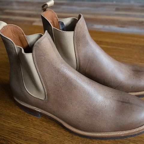 Viberg Chelsea in C.F. Stead Camel Hair Waxed Kudu