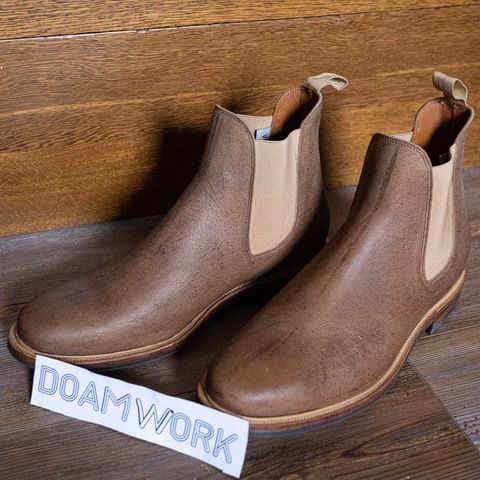 Viberg Chelsea in C.F. Stead Camel Hair Waxed Kudu
