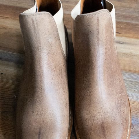 Viberg Chelsea in C.F. Stead Camel Hair Waxed Kudu