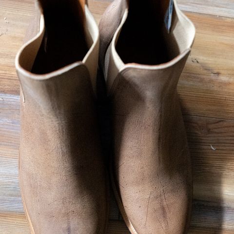 Viberg Chelsea in C.F. Stead Camel Hair Waxed Kudu