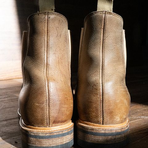 Viberg Chelsea in C.F. Stead Camel Hair Waxed Kudu