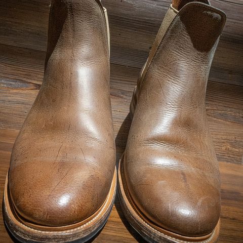 Viberg Chelsea in C.F. Stead Camel Hair Waxed Kudu
