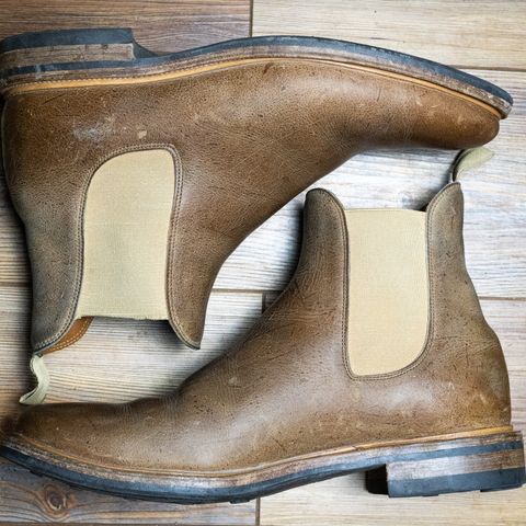 Viberg Chelsea in C.F. Stead Camel Hair Waxed Kudu