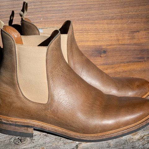 Viberg Chelsea in C.F. Stead Camel Hair Waxed Kudu