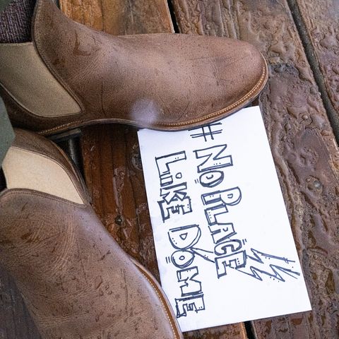 Viberg Chelsea in C.F. Stead Camel Hair Waxed Kudu