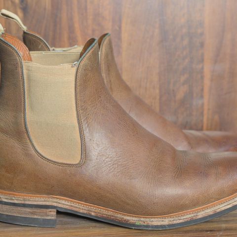 Viberg Chelsea in C.F. Stead Camel Hair Waxed Kudu