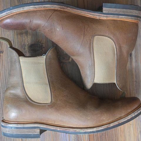 Search result thumbnail of Viberg Chelsea in C.F. Stead Camel Hair Waxed Kudu