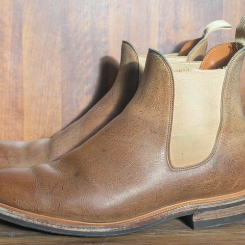 Viberg Chelsea in C.F. Stead Camel Hair Waxed Kudu