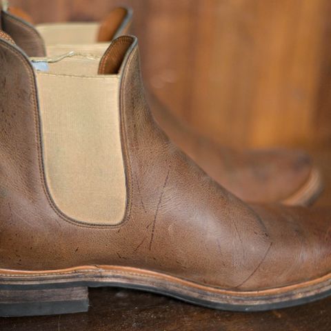 Viberg Chelsea in C.F. Stead Camel Hair Waxed Kudu