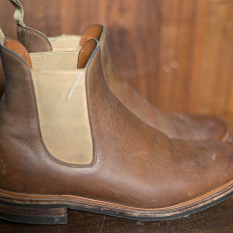 Viberg Chelsea in C.F. Stead Camel Hair Waxed Kudu