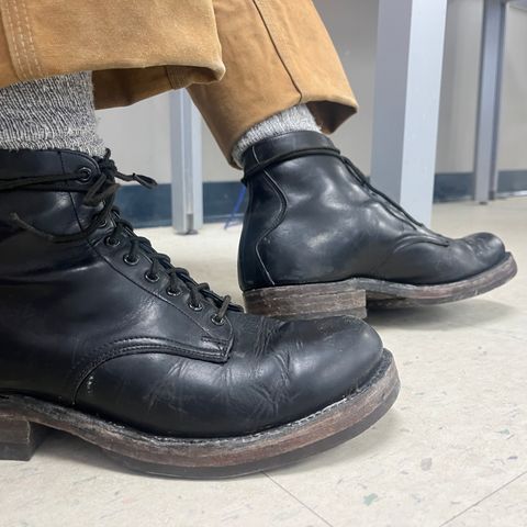 View photo of Unknown Maker Service Boot in Unknown Leather