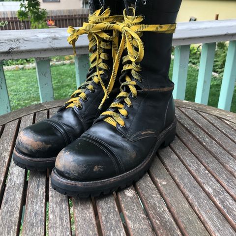 H.H. Brown Garrison Dress Boot in Black Corrected Grain Hi Shine “Teacore”