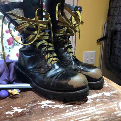 H.H. Brown Garrison Dress Boot in Black Corrected Grain Hi Shine “Teacore”