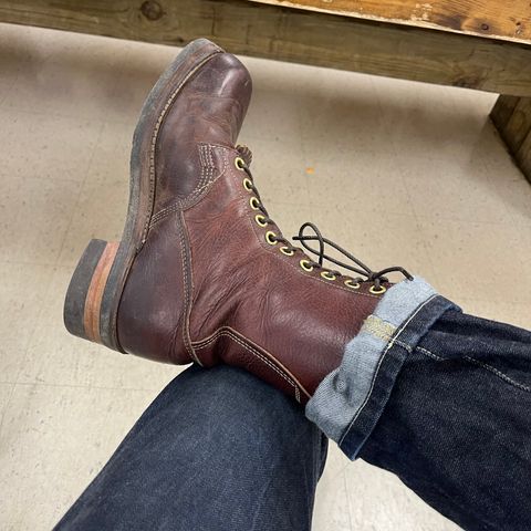 View photo of GREB 1960s Kodiak Steel Toe in Unknown Leather