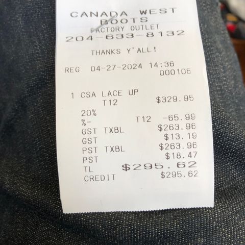 Canada West Red Dog Lace To Toe CSA Logger - 34363 in Seidel Red Dog Oil Tan