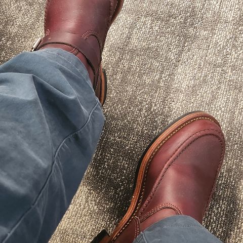 Chippewa Chippewa X Jean Shop 7" Engineer in Horween Burgundy Chromepak