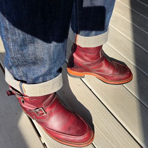 Chippewa Chippewa X Jean Shop 7" Engineer in Horween Burgundy Chromepak