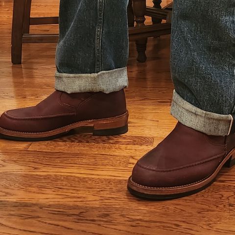 Chippewa Chippewa X Jean Shop 7" Engineer in Horween Burgundy Chromepak