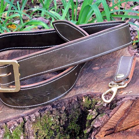 Unsung Yoke Belt in Wickett & Craig Olive Oiled Latigo