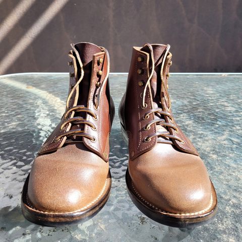 View photo of NF Bootmaker Milton Boot in Horween Natural Illini Latigo