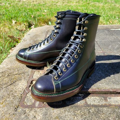 Onderhoud LCV02 Monkey Boot in Badalassi Carlo Oliva Minerva Overdyed Black