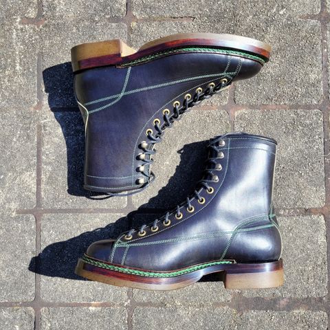 Onderhoud LCV02 Monkey Boot in Badalassi Carlo Oliva Minerva Overdyed Black