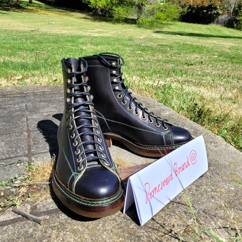 Onderhoud LCV02 Monkey Boot in Badalassi Carlo Oliva Minerva Overdyed Black
