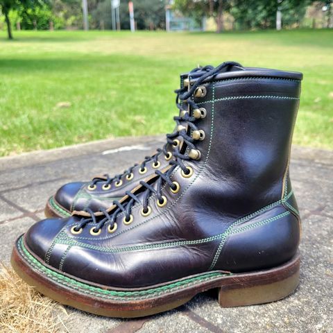 Onderhoud LCV02 Monkey Boot in Badalassi Carlo Oliva Minerva Overdyed Black