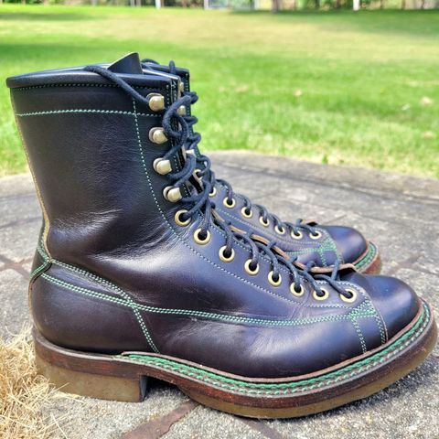 Onderhoud LCV02 Monkey Boot in Badalassi Carlo Oliva Minerva Overdyed Black