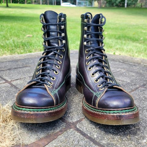 Onderhoud LCV02 Monkey Boot in Badalassi Carlo Oliva Minerva Overdyed Black