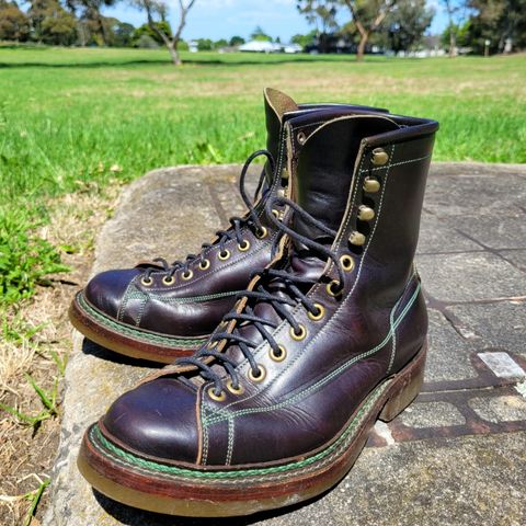 Onderhoud LCV02 Monkey Boot in Badalassi Carlo Oliva Minerva Overdyed Black