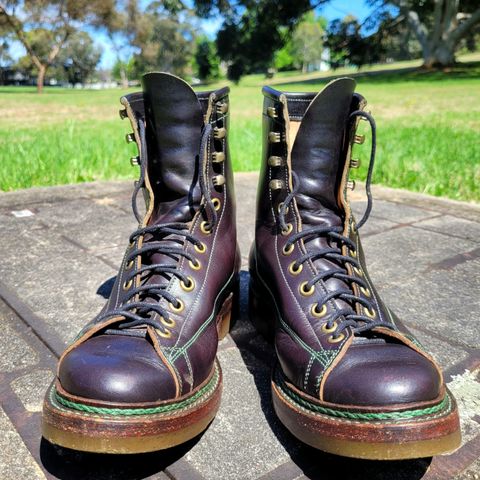 Onderhoud LCV02 Monkey Boot in Badalassi Carlo Oliva Minerva Overdyed Black