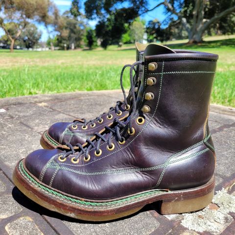 Onderhoud LCV02 Monkey Boot in Badalassi Carlo Oliva Minerva Overdyed Black