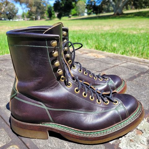 Onderhoud LCV02 Monkey Boot in Badalassi Carlo Oliva Minerva Overdyed Black