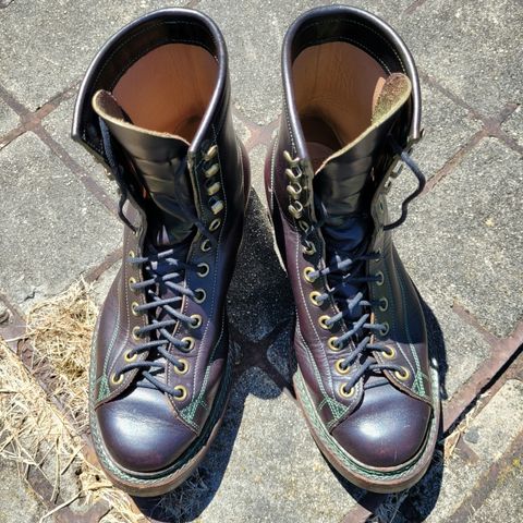 Onderhoud LCV02 Monkey Boot in Badalassi Carlo Oliva Minerva Overdyed Black