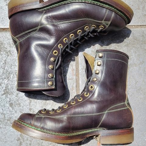 Onderhoud LCV02 Monkey Boot in Badalassi Carlo Oliva Minerva Overdyed Black