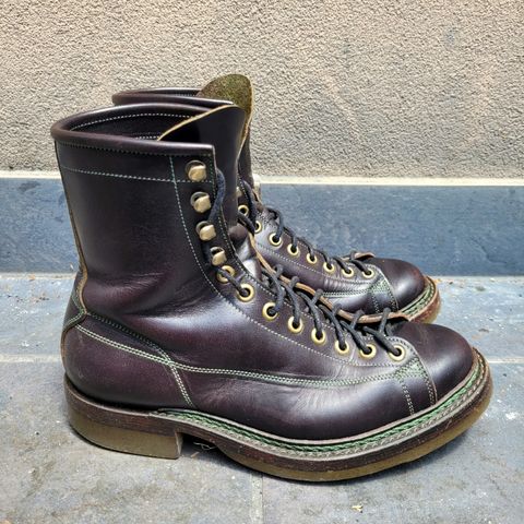 View photo of Onderhoud LCV02 Monkey Boot in Badalassi Carlo Oliva Minerva Overdyed Black