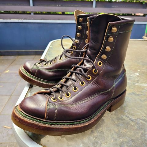 View photo of Onderhoud LCV02 Monkey Boot in Badalassi Carlo Oliva Minerva Overdyed Black