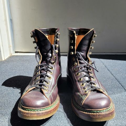 View photo of Onderhoud LCV02 Monkey Boot in Badalassi Carlo Oliva Minerva Overdyed Black