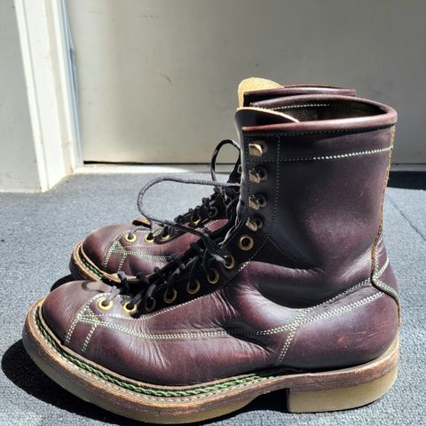 View photo of Onderhoud LCV02 Monkey Boot in Badalassi Carlo Oliva Minerva Overdyed Black