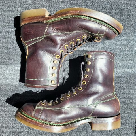 View photo of Onderhoud LCV02 Monkey Boot in Badalassi Carlo Oliva Minerva Overdyed Black