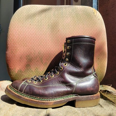 View photo of Onderhoud LCV02 Monkey Boot in Badalassi Carlo Oliva Minerva Overdyed Black