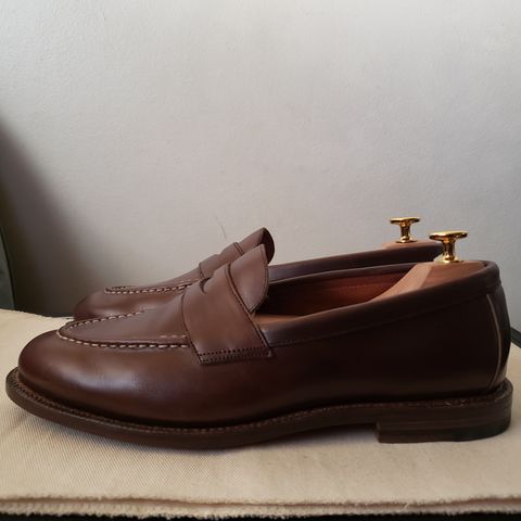 Grant Stone Traveler Penny in Horween Crimson Chromexcel