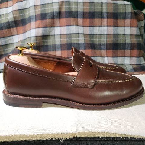 Grant Stone Traveler Penny in Horween Crimson Chromexcel