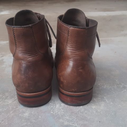 View photo of Blkbrd Shoemaker Rudiger Service Boot in Horween Natural Chromexcel