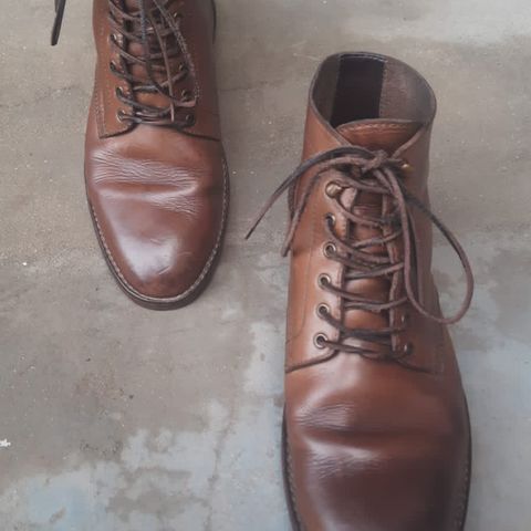 View photo of Blkbrd Shoemaker Rudiger Service Boot in Horween Natural Chromexcel