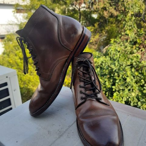 View photo of Blkbrd Shoemaker Rudiger Service Boot in Horween Natural Chromexcel